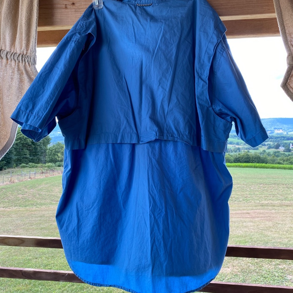 Eddie Bauer Short Sleeve Fishing Shirt XL Has ALL the Bells n Whistles - Picture 3 of 12